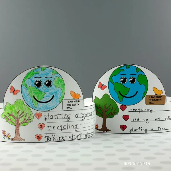 coloring crown for kids to make for Earth Day