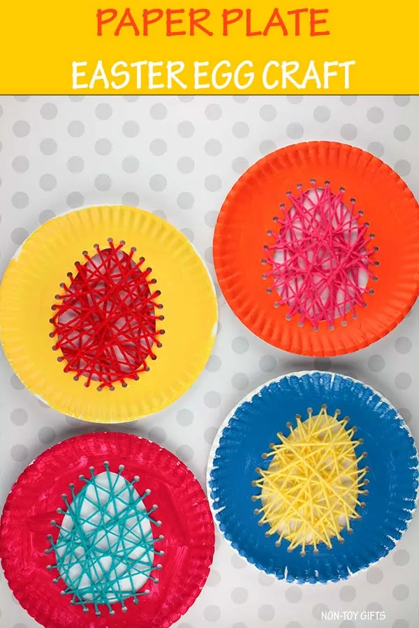 Paper plate Easter egg craft for kids