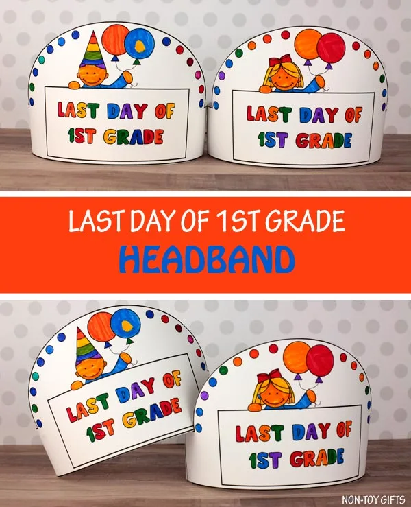 Last day of 1st grade headband craft for kids