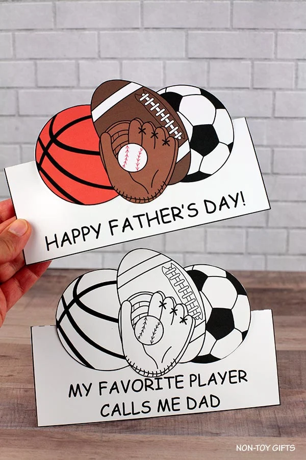 Sports dad card for kids to make