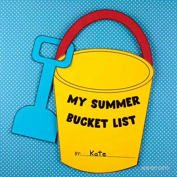 Easy Summer bucket list craft for preschoolers and older kids