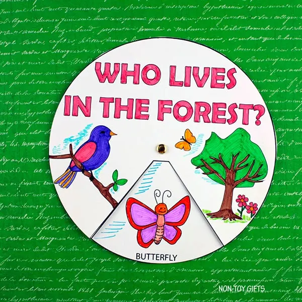 Who lives in the forest craft for preschool