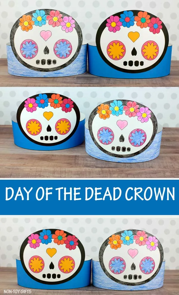 Day of the Dead headband for kids to color