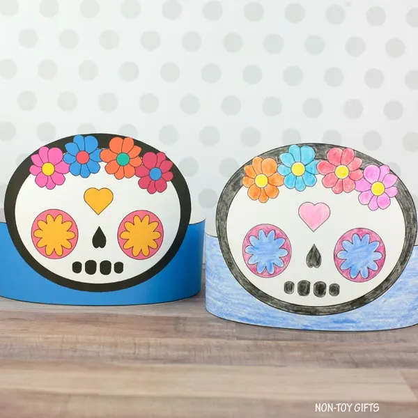 easy paper hats for Day of the Dead