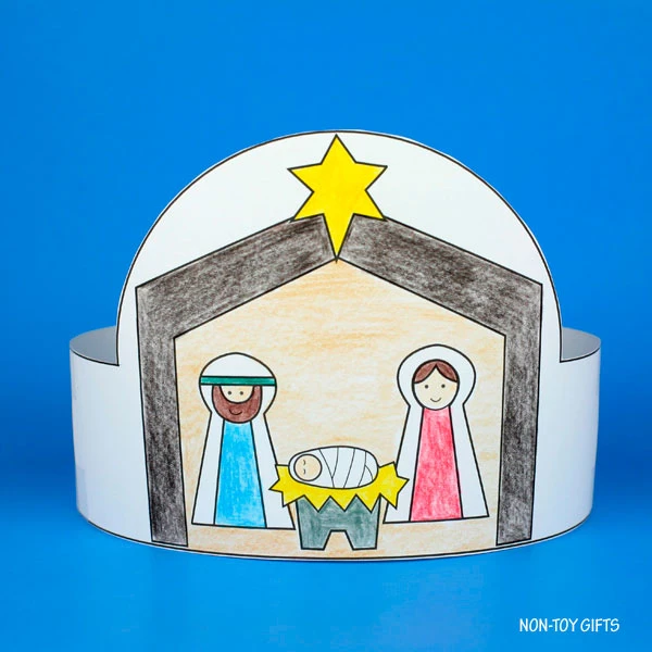 Nativity headband craft for kids
