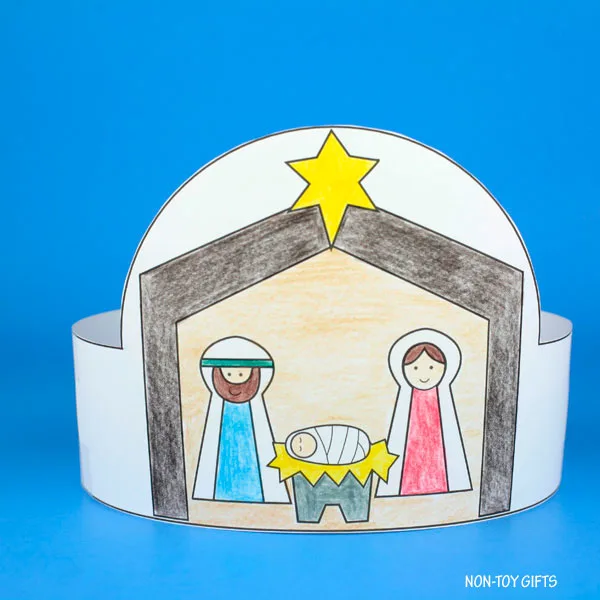 Nativity coloring headband for kids