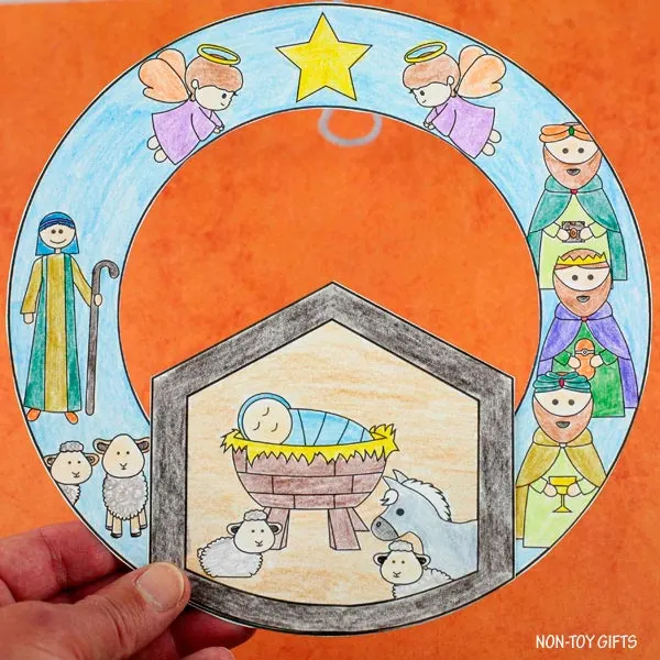 Easy Jesus Is Born craft for kids - with template