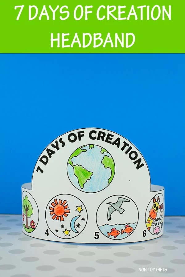The Creation Story headband - coloring craft for kids