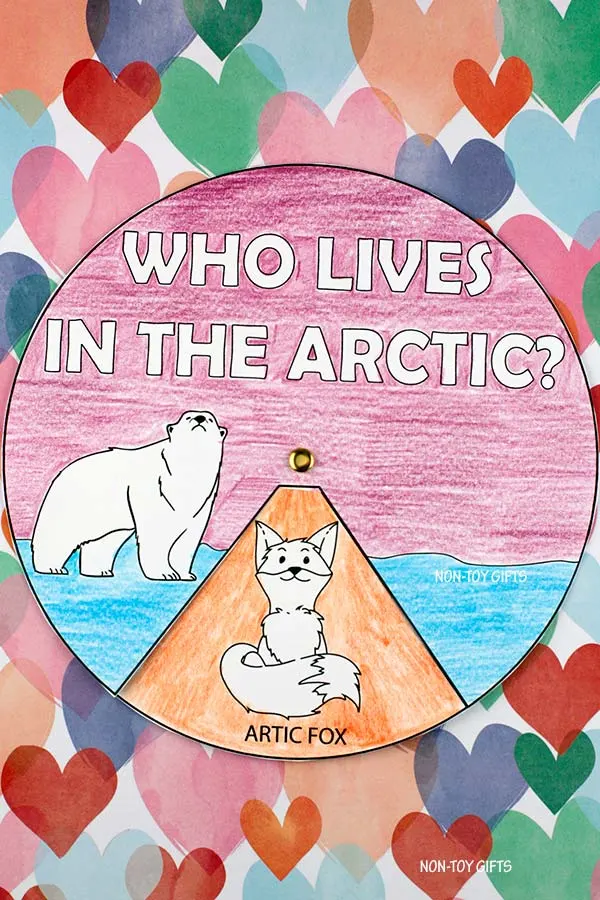 Easy coloring Arctic animal craft for kids