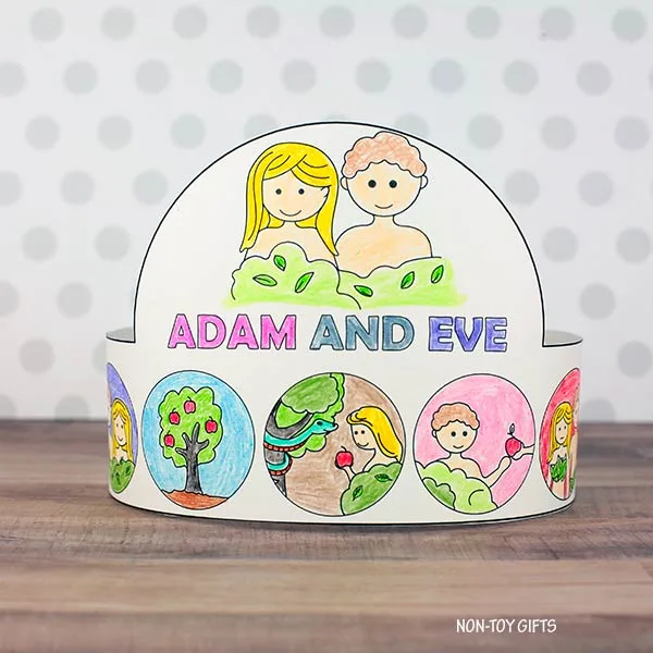 Adam and Eve headband - Adam and Eve Sunday School Lesson craft for kids