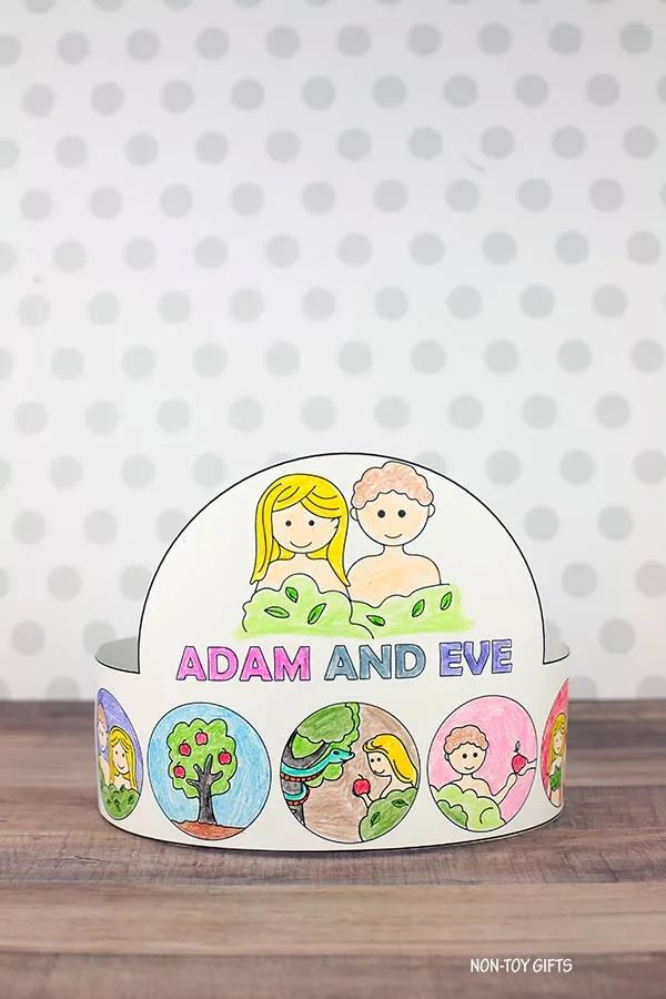 Adam and Eve headband for kids - Sunday School lesson activity