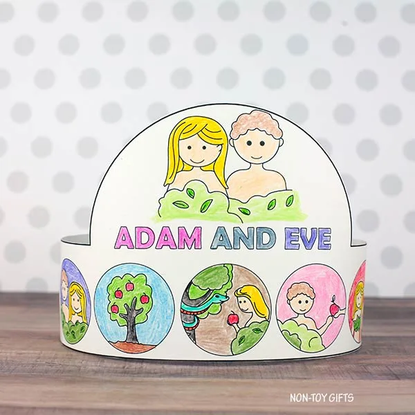 simple Adam and Eve headband craft for kids