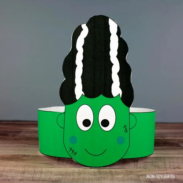 Bride of Frankenstein Paper Hat with printable template