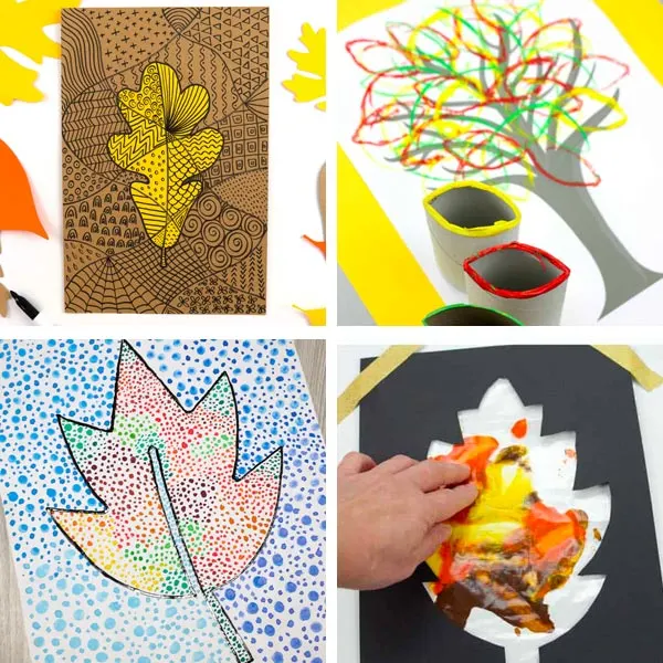 easy leaf crafts for kids