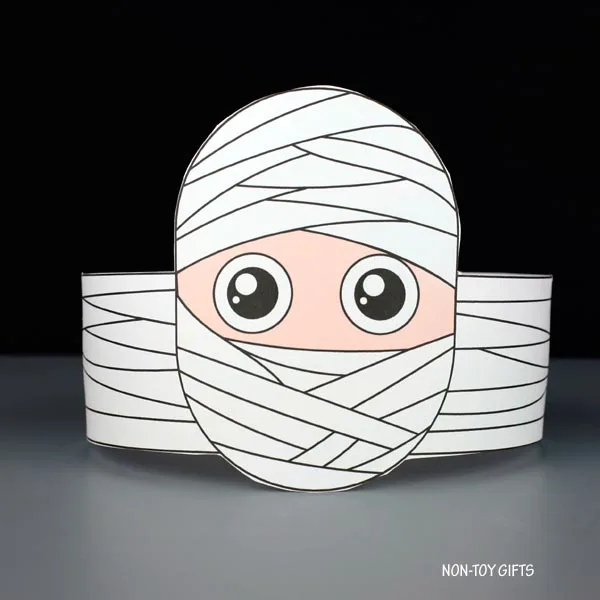mummy paper crown for kids
