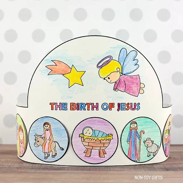 The nativity story headband craft with printable template