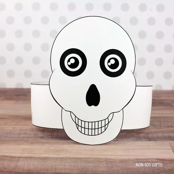skeleton paper hat for kids