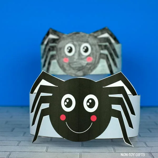 spider coloring crown for kids