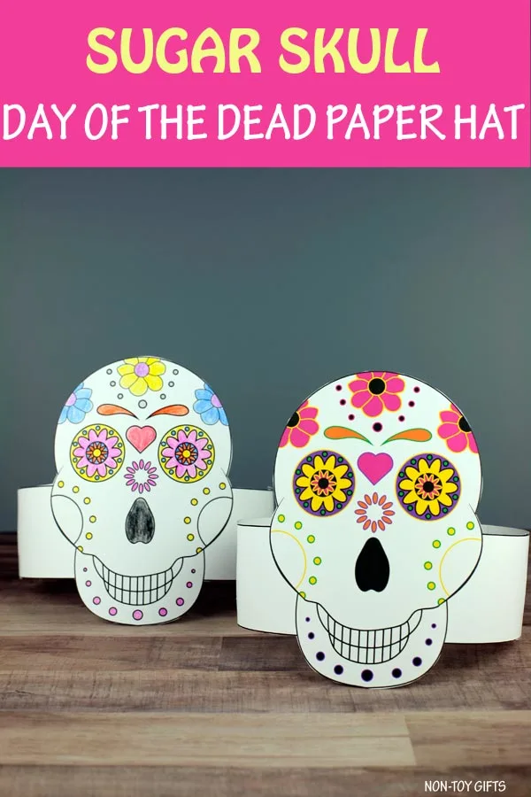 Sugar skull headband craft for kids