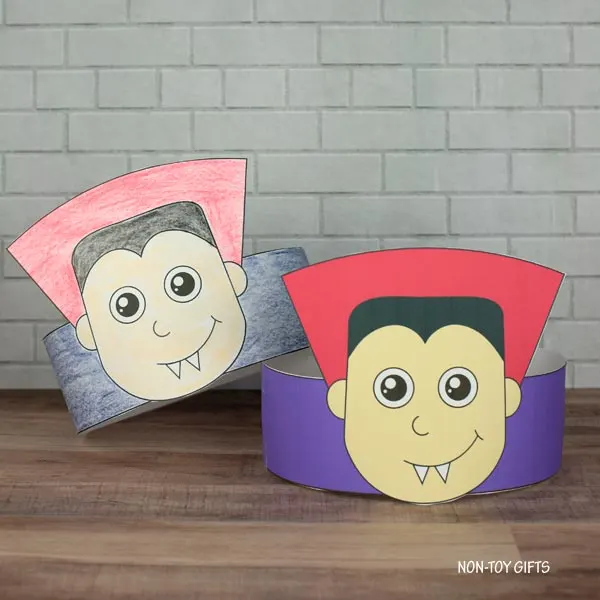 Vampire paper hat template
