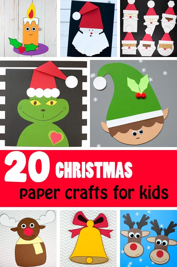 20 Christmas paper crafts for kids to make