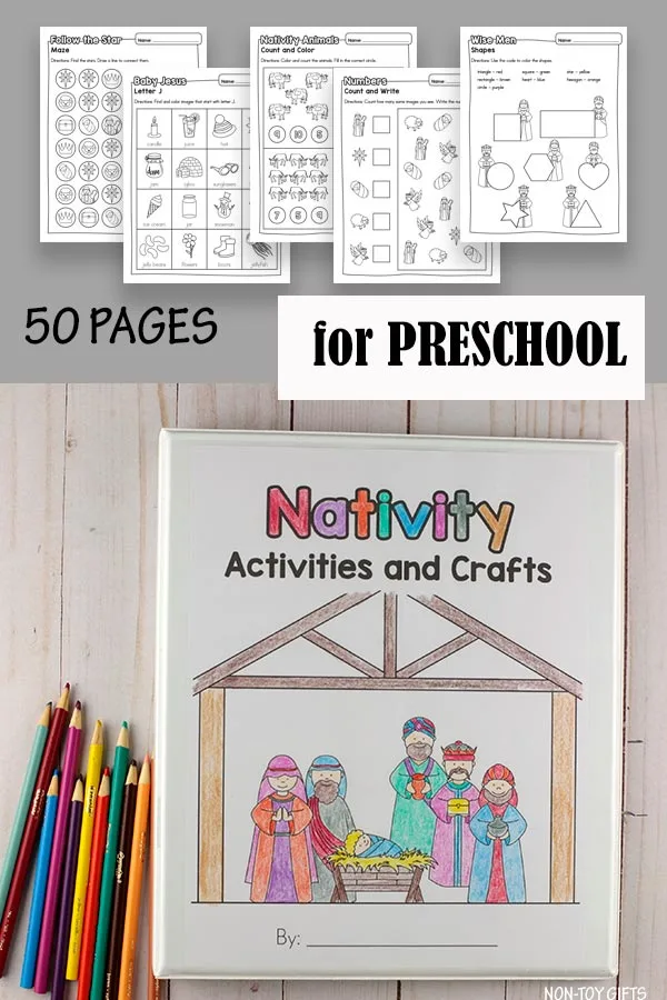 Christmas Nativity activity pack for preschool