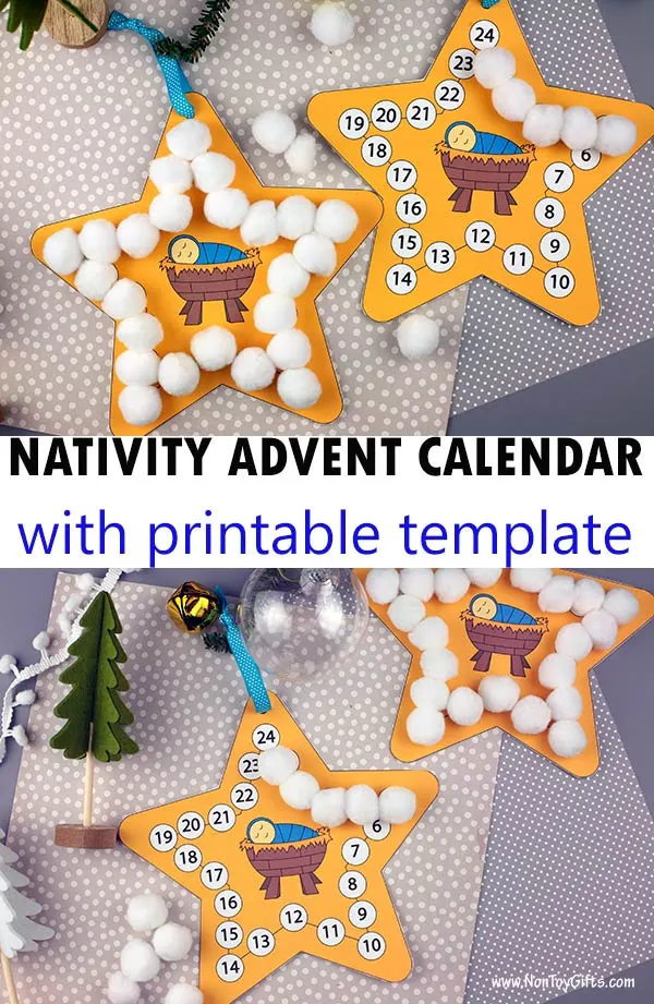 Nativity advent calendar for kids to use this Christmas and celebrate the birth of Jesus