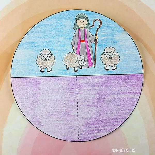 color the nativity scene