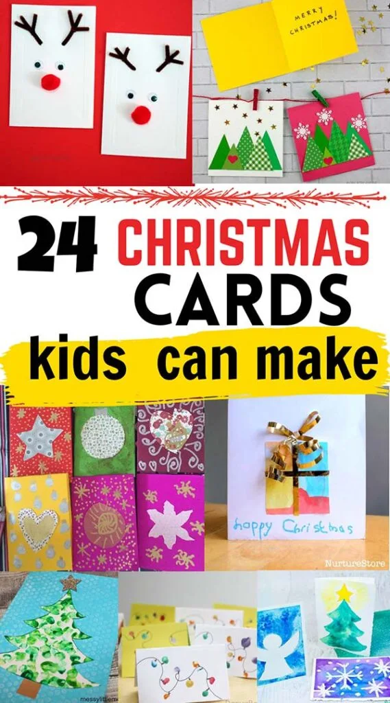 24 Christmas cards kids can make for parents, grandparents and teachers
