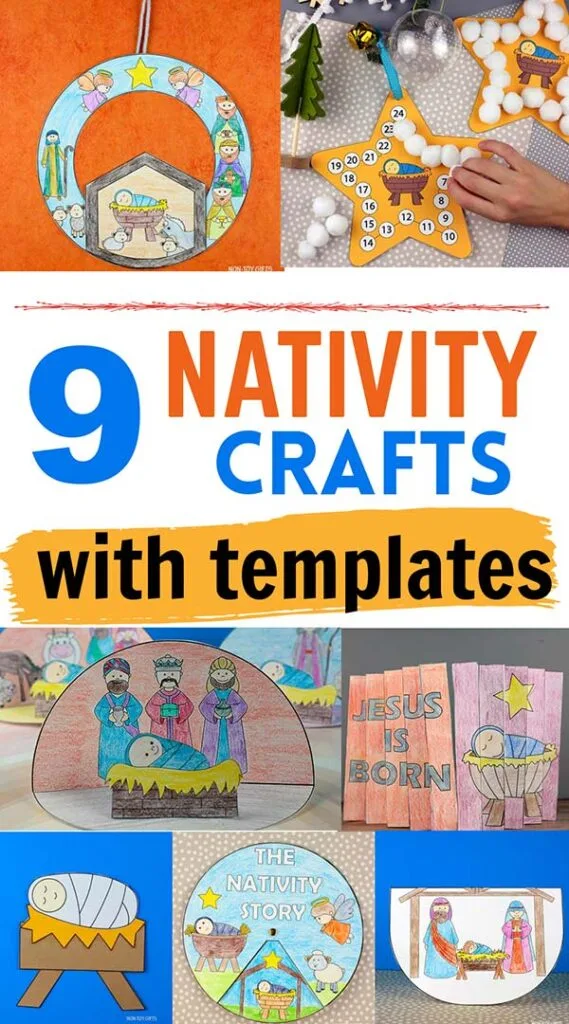 9 Nativity crafts for kids with easy printable templates