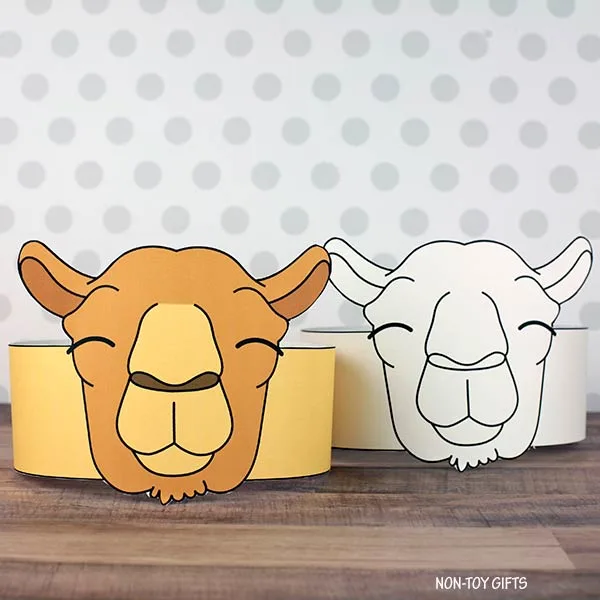 DIY Nativity Animal Paper Hats : camel