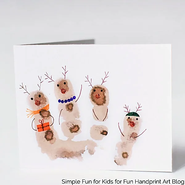 handprint reindeer card