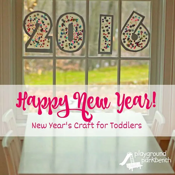 New Year window decoration