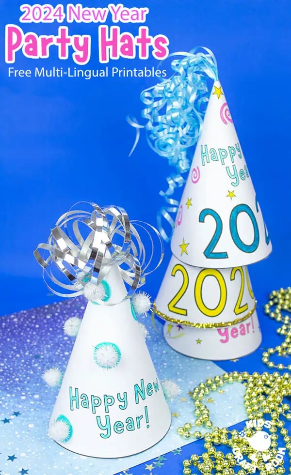 diy New Year paper hats