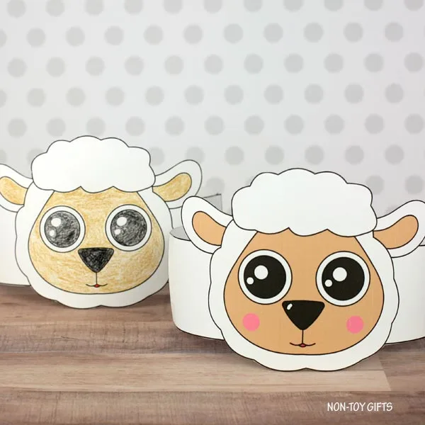 DIY Nativity Animal Paper Hats : sheep