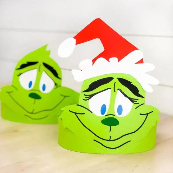 Grinch paper hat