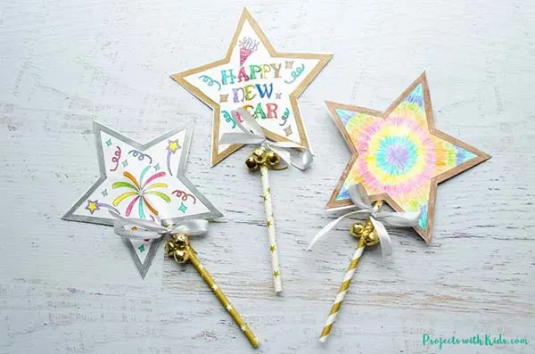 New Year crafts for kids: wands