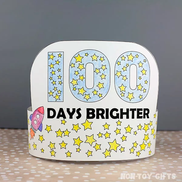 100 days of school diy paper hat