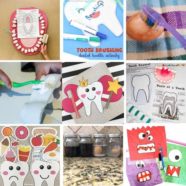 Easy dental health crafts and activities for preschoolers and older kids