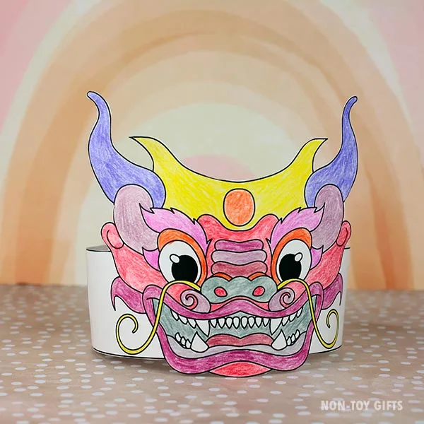Chinese New Year Dragon Paper hat for kids