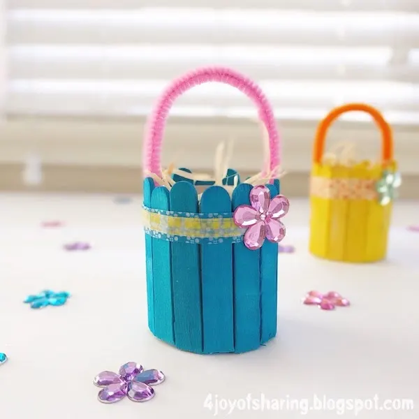 Craft Stick Easter Basket