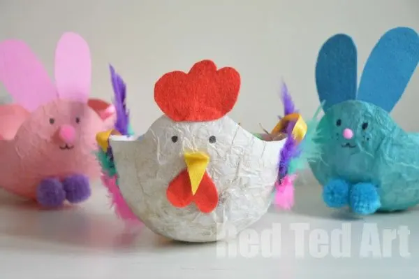 Papier Mache Easter Basket