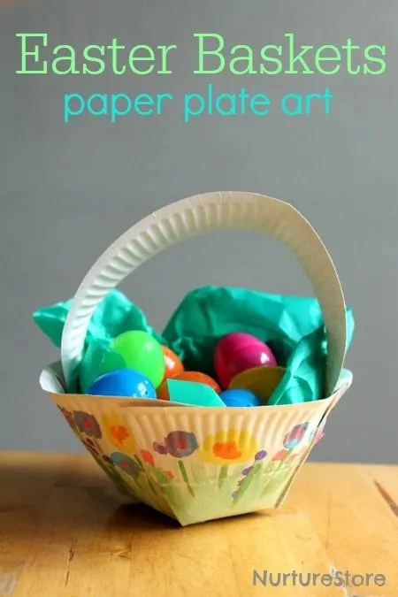 Paper Plate Easter Basket