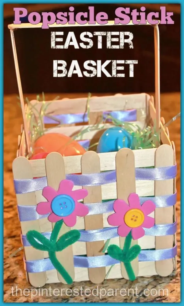 Craft Stick Easter Basket