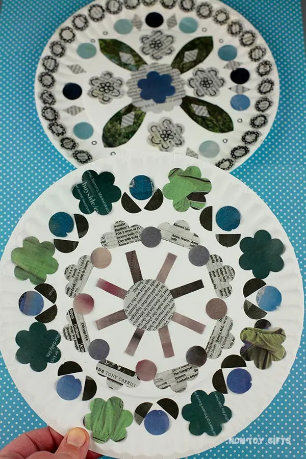 paper plate mandala craft for kids