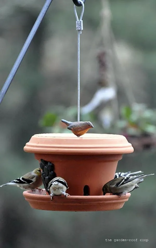 flowerpot bird feeder