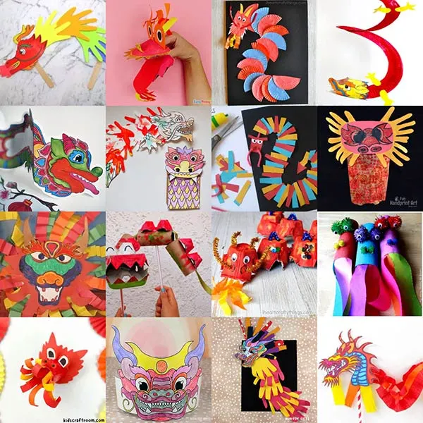 20 Chinese New Year Dragon Crafts for preschoolers