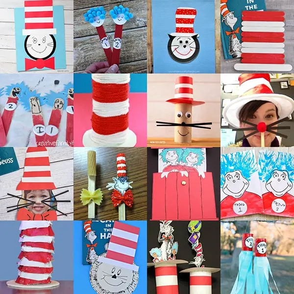 24 Cat n the Hat crafts for kids