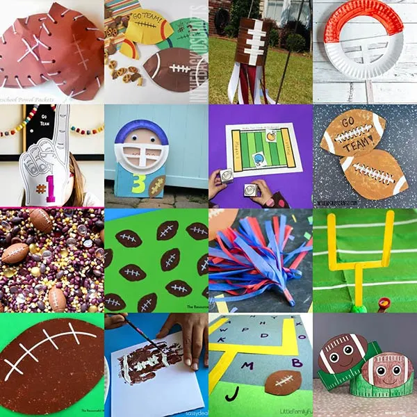 Super Bowl football crafts and activities for kids