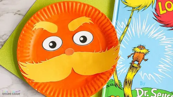 The Lorax paper plate craft